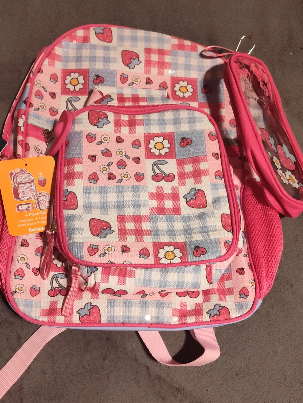 wonder nation Pink Strawberry & Daisy Patch Kids Backpack